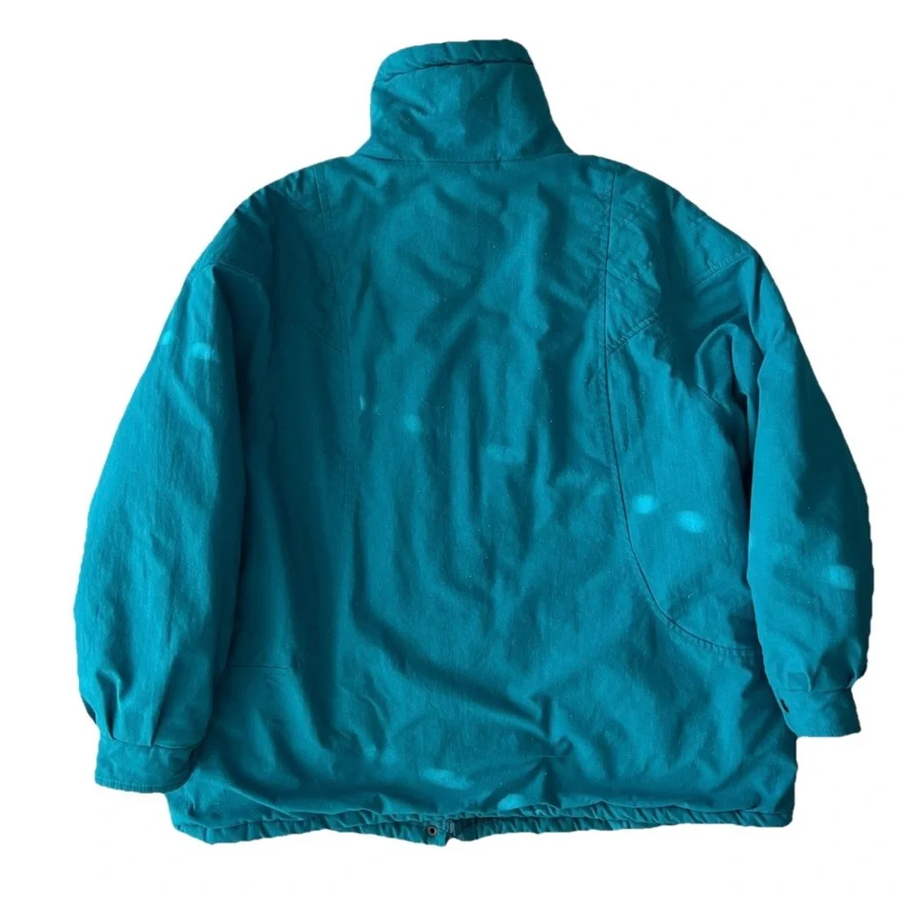 Vintage Ryan Scott Teal Coat with Plaid Lining